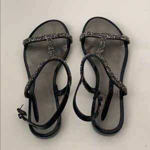 Stuart Weitzman jelly sparkle sandals